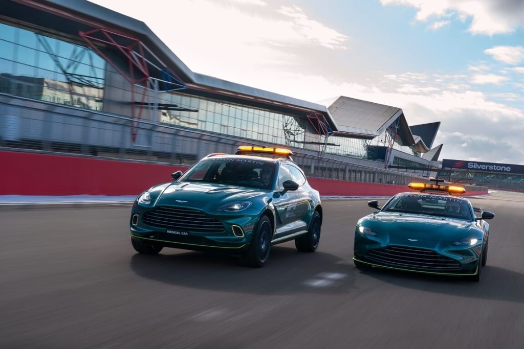 Aston Martin Vantage DBX Official Safety and Medical cars of Formula One